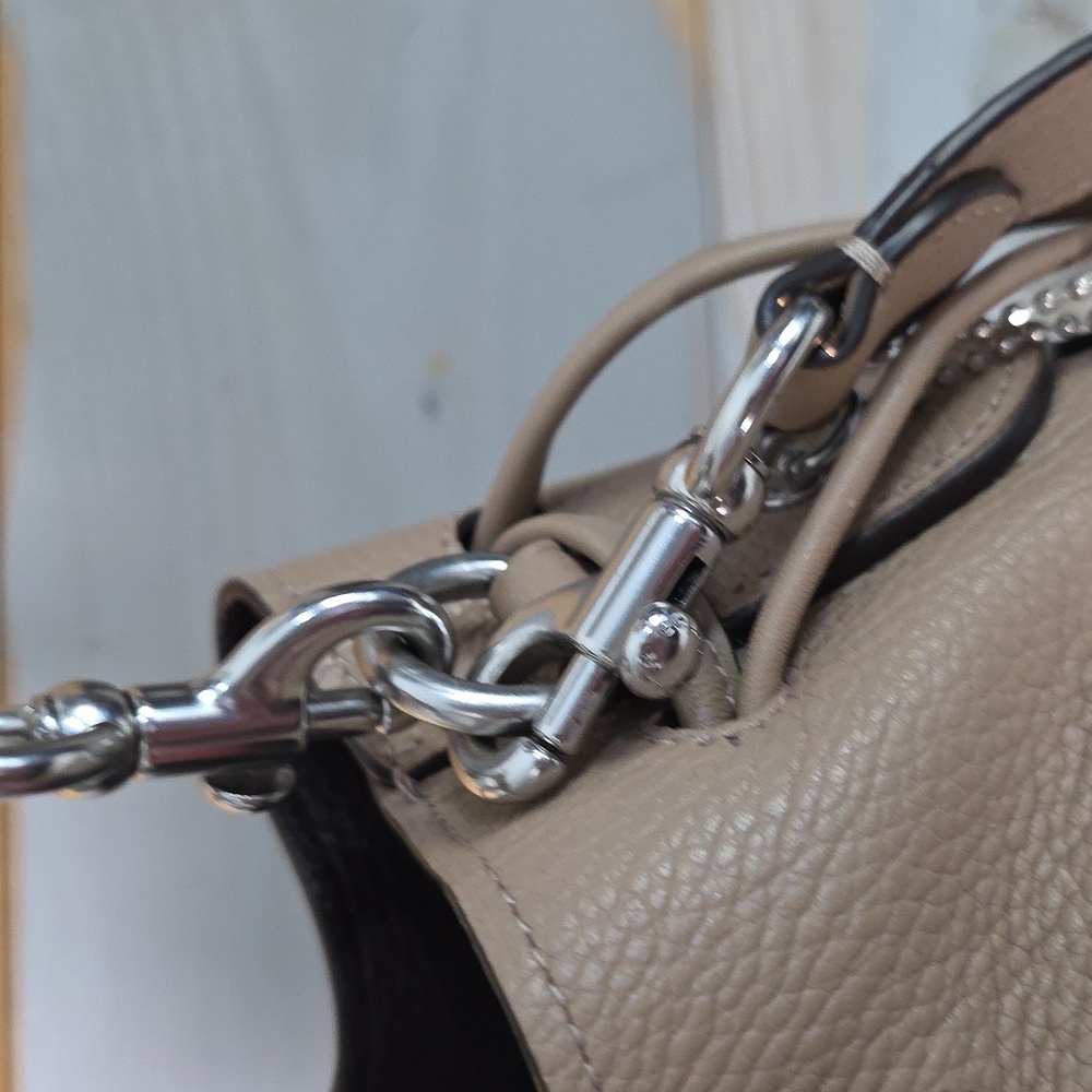 Coach Lora Bucket Bag with Whipstitch Detail in a light taupe - Picture 15 of 16